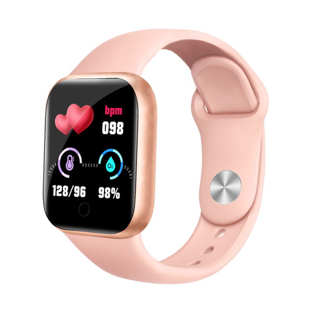 D20 Smart Wrist Band Watch Fitness Tracker IP67 Waterproof TFT Display Rubber Band Low-Power Consumption Sport Bracelet Touch