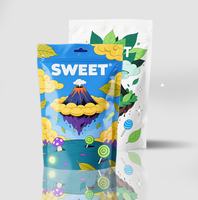 Groothandel Custom Mylar Stand-Up Pouch Gummy Candy Oem Odm Fabriek Veel Verschillende Fruitsmaken 3.5G 7G 14G 28G Voor Diervoeding