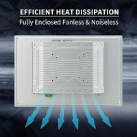 Nouvel écran tactile interactif industriel intégré Android 11 de 15,6 pouces, argenté, capacitif, multi-touch, tablette avec protection frontale IP65 pour