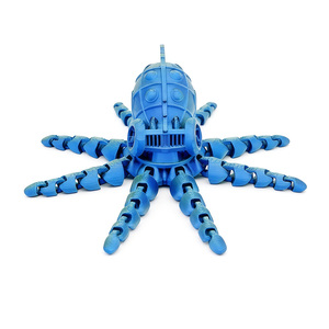 Poulpe Cybernetique Imprimé en 3D, Figurine Mecha à Tentacules Articulés, Jouet Anti-Stress de Bureau Sci-Fi, Cadeau de Collection, Best-seller Transfrontalier - Product Image 4