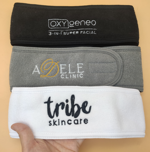 Tampons en coton éponge réutilisables personnalisés et <span class=keywords><strong>bandeau</strong></span> facial pour spa outil de nettoyage pour soins de la peau du <span class=keywords><strong>visage</strong></span> - Product Image 1