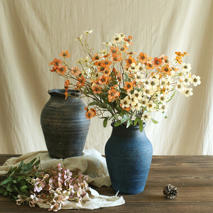 Flores Artificiales Yasunobu, Rama Individual de Seda, Color Naranja, Rosa, Champán, Blanco y Rosa Intenso, para Sala de Estar y Mesa de Comedor - Product Image 2