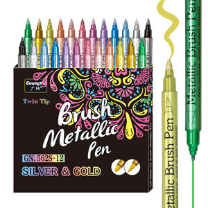 <span class=keywords><strong>Pennarello</strong></span> metallico a doppia testa in metallo Color Ledger evidenziatore 24 colori Set <span class=keywords><strong>pennarello</strong></span> - Product Image 1