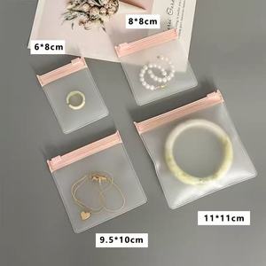 透明再利用可能なプラスチック製ジュエリーシールバッグカスタムプリントジッパーポーチブレスレット包装サプライヤー - Product Image 1