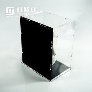 Étui à gants de sport en acrylique transparent de qualité supérieure carré amovible haute définition avec base noire décor de stockage d'exposition écologique - Product Image 5