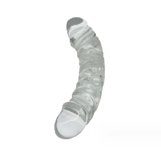 Dương vật giả tự nhiên Obsidian Trắng hợp nhất đá thô đá khắc đánh bóng pha lê Lady massage Stick masturbator