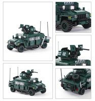 MOC Hummer blindé Stryker Tank Car, modèle de soldat de guerre moderne, armes, blocs de construction, briques, jouets pour enfants