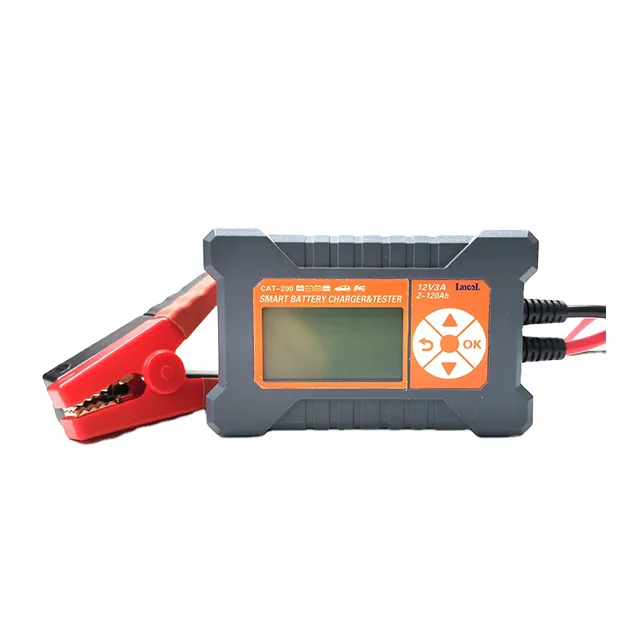 Car Vehicle Battery Tester 12V 12 V 12-volt 3A 2-120 AH Voltage Charge Full Automotive Charging Diagnostics