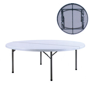 Mesa Plegable Redonda de Polietileno de Dos Piezas para Catering Ø 180 cm H 74 cm M1934 - Product Image 1
