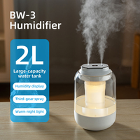 Nouvel Humidificateur à Double Pulvérisation 2026, Grande Capacité 2L, Silencieux avec Indicateur et Lumière Ambiante pour Maison, Chambre, Bureau, Dortoir