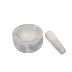 Prensa de <span class=keywords><strong>Ajo</strong></span> de Mármol Blanco Natural Barata, Mortero y Pilón de Mármol - Product Image 3