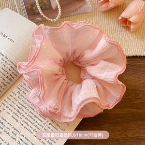 Populares Scrunchies de Doble Capa, Scrunchies Clásicos a Cuadros Extra Grandes, Lazos Elásticos para el Cabello Estilo Francés, Accesorios para el Cabello de Mujer - Product Image 4