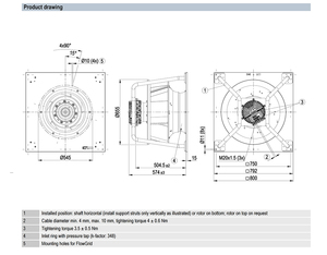 Ebm-papst K3G560-PB31-79 EC พัดลมแบบแรงเหวี่ยงระบบจัดการอากาศสำหรับงานอุตสาหกรรมความจุสูง - Product Image 2
