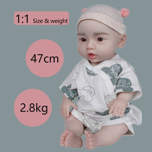 Super Schattig Full Body Siliconen Reborn Baby Mollige Wangen 1:1 Levensechte Siliconen Baby Poppen Zichtbare Aderen Voor Kinderen Of Lesgeven - Product Image 4
