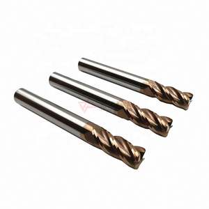 Fresa de carburo sólido imperial de 4 filos, tamaños estándar en pulgadas de 3/64", 3/8" y 1/4" para aplicaciones de fresado CNC - Product Image 4