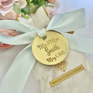 Etichette Personalizzate in Acrilico a Specchio per Compleanni e <span class=keywords><strong>Bomboniere</strong></span> di Cioccolato - Product Image 1