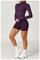 Nouvelle Collection : Ensemble de Yoga 4 Pièces Grande Taille Respirant avec Soutien-Gorge de Sport Haute Élasticité, Legging Taille Haute Effet Scrunch Butt et Logo Frontal