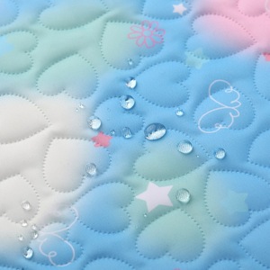 Tessuto trapuntato a ultrasuoni con motivo a onda floreale impermeabile tessuto trapuntato con ricamo a pieghe in rilievo per borse - Product Image 5