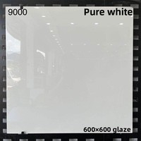 Carreaux de sol en porcelaine polie super blanche 600x600mm, haute brillance, prix bas, directement de l'usine de Foshan pour la maison et le bureau au Ghana