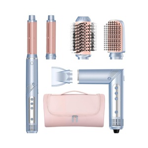 5 In 1 Hot Air Comb Styler With Brushless Motor Fast Heating Blue Rose Gold Black Hair Dryer With Interchangeable Nozzles - Product Image 5