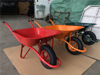 WB6400 Meilleure vente, modèle français, brouette avec capacité de charge de 160 kg, 65 L, roue pneumatique de 4,00-8 pouces