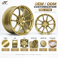 Jantes forgées 6061-T6 à double rayon, finition or poli, concaves, 18-22 pouces, 5x112 5x114.3 5x120 pour BMW Audi Mercedes-Benz