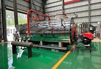 Chaudière à eau chaude à circulation naturelle basse pression à tubes de fumée pour chauffage d'usine, fonctionnant au gaz ou au fioul