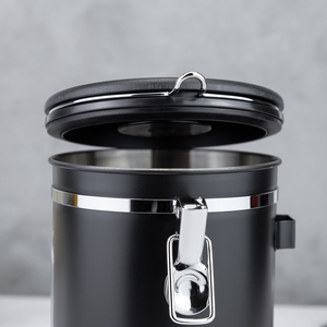 Récipient de stockage de <span class=keywords><strong>café</strong></span> sous vide avec fenêtre transparente, suivi de date, valve d'échappement unidirectionnelle et cuillère doseuse pour grains - Product Image 4