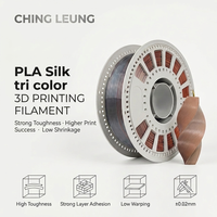 Filament PLA Soie Tricolore en Gros 1.75mm Bobine 1kg, Imprimante 3D Arc-en-ciel Brillant, Lisse Sans Filamentisation Haute Précision, OEM Personnalisé