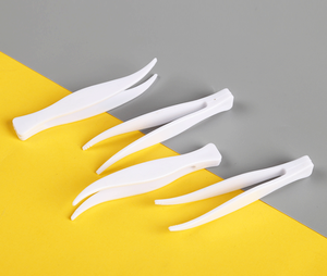 70mm Plastic White Tweezer 7cm <strong>Makeup</strong> <strong>Tools</strong> Eyelashes Tweezers Holder Eyelash Application <strong>Tools</strong> - Product Image 4
