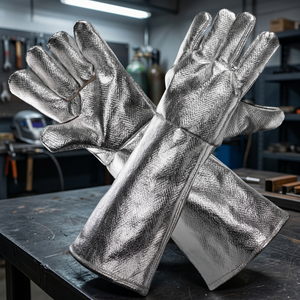 Gants de sécurité résistants à la chaleur pour la lutte contre les incendies, 14 pouces, texture lisse, manchette droite, protection anti-chaleur - Product Image 3