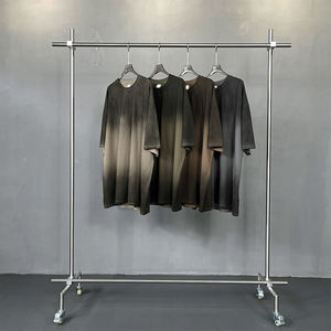 Precio al por mayor Vintage Ragged O-cuello diseñador personalizado hombres <span class=keywords><strong>camiseta</strong></span> de gran tamaño de moda <span class=keywords><strong>camiseta</strong></span> para hombres de alta calidad - Product Image 1