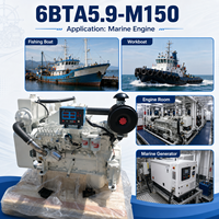 Precio de Fábrica SCDC DCEC Cum 6B 6BT 6BTA5.9 Serie Motor Marino 6BTA5.9-M 150hp 2200RPM para Barco Pesquero, Remolcador, Barco de Trabajo