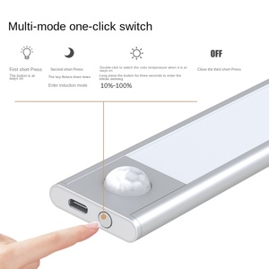 Rechargeable Wireless Motion <strong>Sensor</strong> Closet <strong>Light</strong> LED Under Cabinet <strong>Light</strong> with Aluminum Luminous White Magnet <strong>Dark</strong> Mah