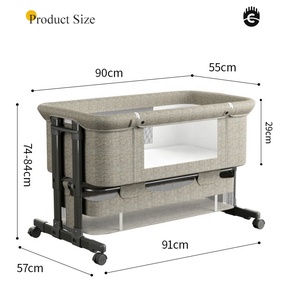 Cuna Gemelar de Alta Calidad, Cuna Plegable Portátil <span class=keywords><strong>para</strong></span> Recién Nacidos, Cuna <span class=keywords><strong>para</strong></span> <span class=keywords><strong>Gemelos</strong></span>, Juego de Ropa de Cama <span class=keywords><strong>para</strong></span> Recién Nacidos - Product Image 6