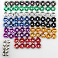 Anodized 6061 Aluminum Flat Washers M6 Multi-Color Black CNC Precision Turning Custom Washers
