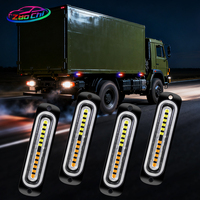 Neue Autolichter 24V Ultra-Dünne 12 LED Seitenmarkierungsleuchten Rot Blau Weiß Gelb Offroad für Autos LKWs Anhänger Stroboskop-Warnleuchten