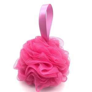 Bông tắm lưới siêu mềm, thân thiện với môi trường, làm sạch bằng chất liệu PE, hình hoa, một màu, dạng viên cầu, 3000 chiếc, đường kính 10cm, 30 ngày OEM - Product Image 2