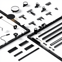 Système d'éclairage sur rail magnétique 48V, éclairage sur rail moderne pour salon, ultra-plat 10mm encastré, compatible Tuya Smart