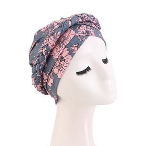 Sombrero de mujer estilo bohemio con estampado floral pequeño, elástico y trenzado, doble cruzado, para verano, nuevo estilo - Product Image 3