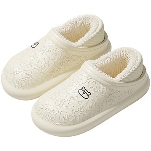 Pantuflas de gamuza suave de alta gama, aptas para uso en interiores y exteriores, pantuflas de invierno para mujer, cómodas y afelpadas, con función antideslizante. - Product Image 6