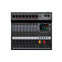 Console de mixage DJ 8 canaux PMX-802B avec 256 DSP, audio professionnel pour usage en église, construction en plastique