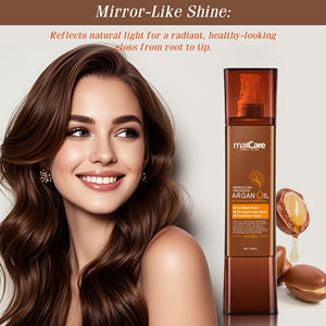 Champú y Acondicionador con Aceite de Argán 100% Orgánico, Anti-Frizz, Hidratante y Brillante, para Cabello Rizado/Seco, Estilo Salón Marroquí - Product Image 1
