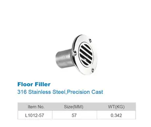 地板填料316不锈钢精密铸造船甲板排水管船用316不锈钢游艇地板排水管