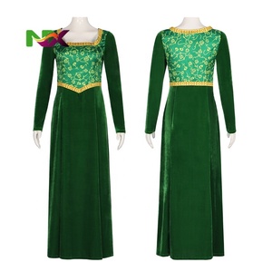 Costume da Principessa <span class=keywords><strong>Fiona</strong></span>, Abito <span class=keywords><strong>Verde</strong></span> Anime, Completo per Cosplay, Outfit per Feste di Halloween, Spettacoli Teatrali e Giochi di Ruolo - Product Image 6