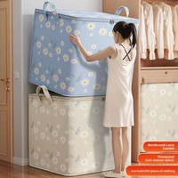 Sac de rangement pour couette grande capacité, sac de déménagement, organisateur de vêtements pour armoire domestique, imperméable, non tissé, moderne, pour literie