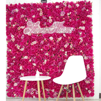 Kustom 3D Efek Campuran Bunga Dinding Tikar Buatan Bunga Dinding Rose Panel untuk Yoga Dekorasi Toko