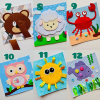 Livre d'activités de voyage silencieux pour les tout-petits jouet éducatif interactif inspiré Montessori avec des animaux en feutre livre occupé pour les enfants