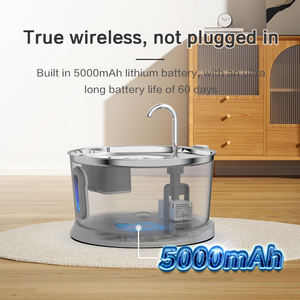 4L không dây 5000mAh mèo đài phun nước 304 thép không gỉ kép 220 ° Radar cảm ứng bốn lớp lọc siêu Slient vật nuôi - Product Image 6