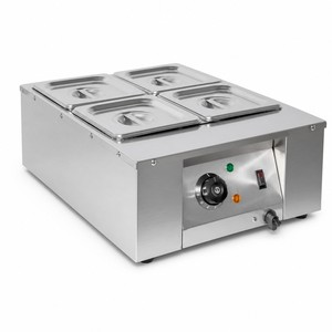 Machine à fondre le chocolat électrique professionnelle à 4 bacs, 220V 0.6kW, chauffe-chocolat de comptoir pour boulangerie, café, pâtisserie - Product Image 1